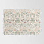 William Morris Vintage Strawberry Thief Soft Cream Pattern Rug Gallery Image 2