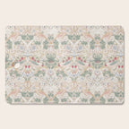 William Morris Vintage Strawberry Thief Soft Cream Pattern Cutting Board Gallery Image 1
