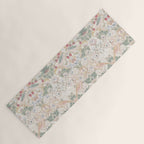 William Morris Vintage Strawberry Thief Soft Cream Pattern Yoga Mat Gallery Image 1