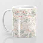 William Morris Vintage Strawberry Thief Soft Cream Pattern Coffee Mug Gallery Image 3