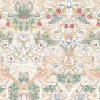 William Morris Vintage Strawberry Thief Soft Cream Pattern Coffee Mug Gallery Image 2