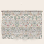 William Morris Vintage Strawberry Thief Soft Cream Pattern Wall Hanging Gallery Image 1