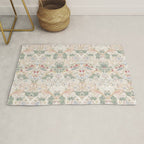 William Morris Vintage Strawberry Thief Soft Cream Pattern Rug Gallery Image 1