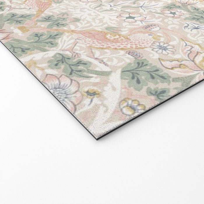 William Morris Vintage Strawberry Thief Soft Cream Pattern Welcome Mat Gallery Image 2