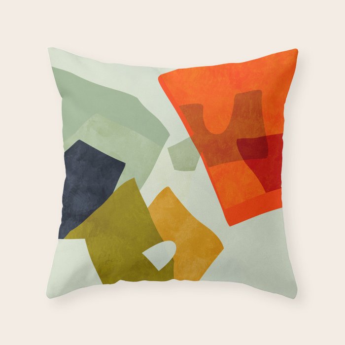 bric a brac mid century III Throw Pillow Gallery Image 6