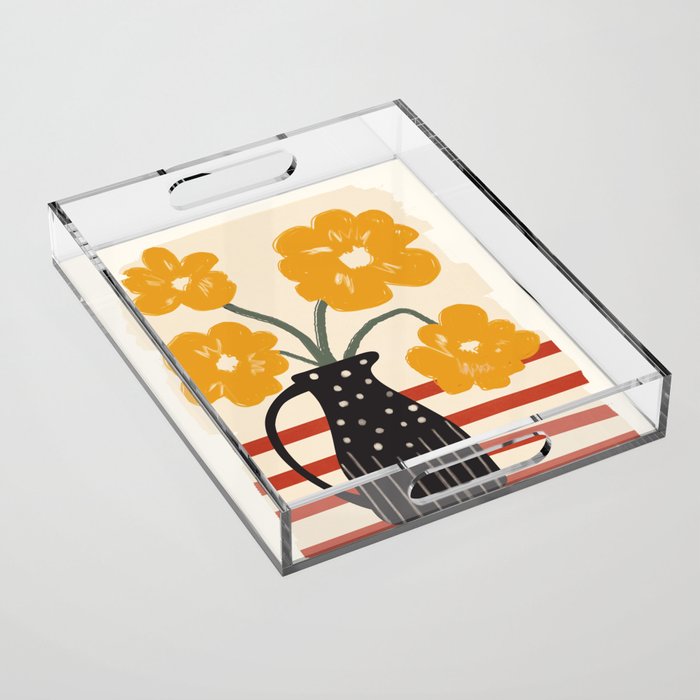 Modern Botanicals No 7 Acrylic Tray Gallery Image 1