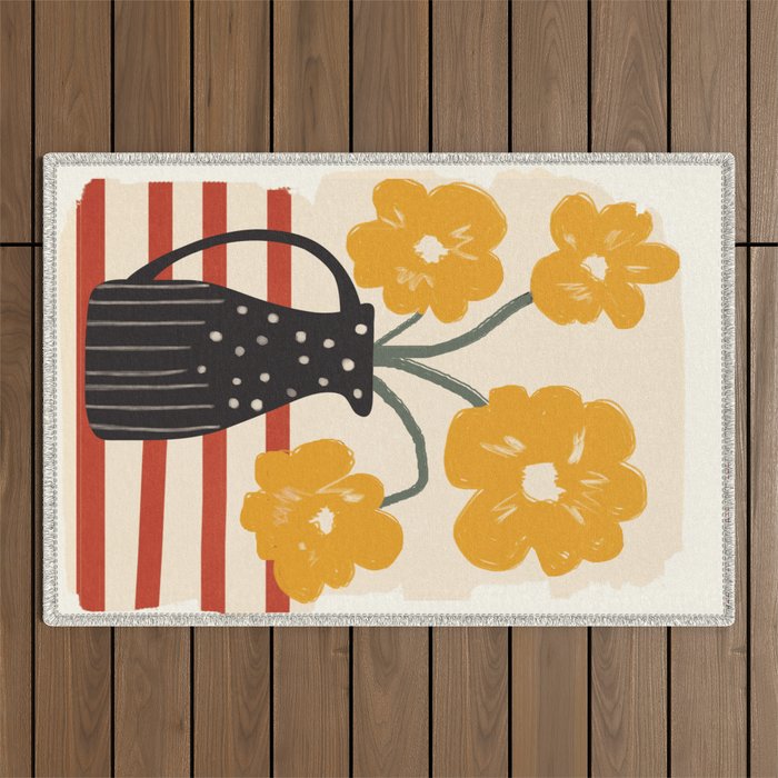Modern Botanicals No 7 Outdoor Rug Gallery Image 1