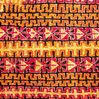 Red Orange Striped Geometric Abstract Antique Moroccan Rug Print Coffee Mug Gallery Image 2