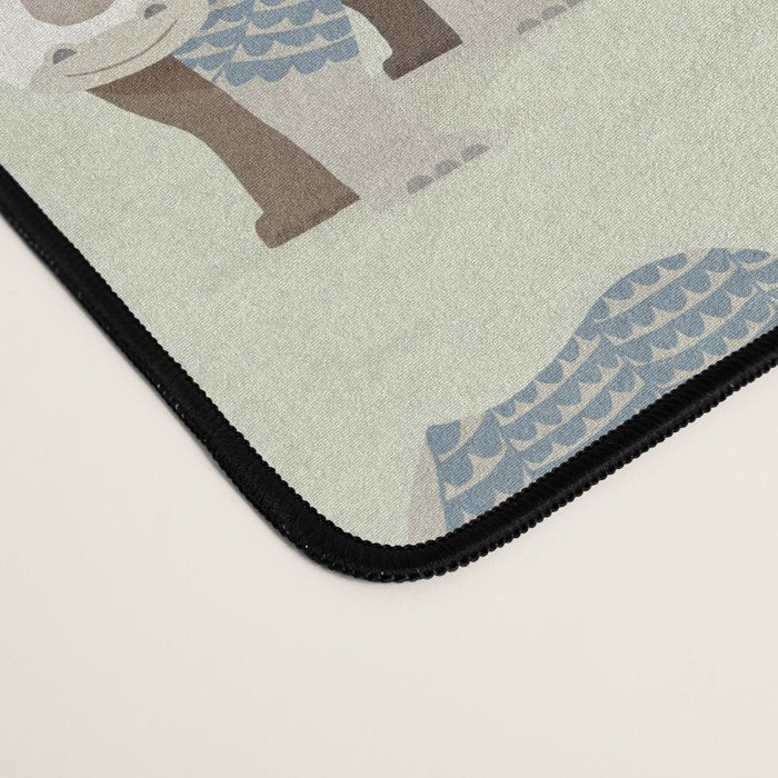 Whimsical Rhinoceros Desk Mat Gallery Image 4