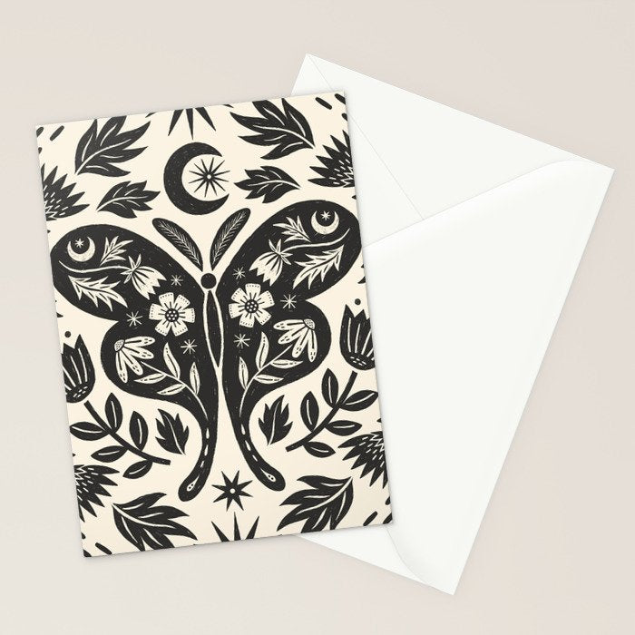 Luna Moth Stationery Card Gallery Image 2