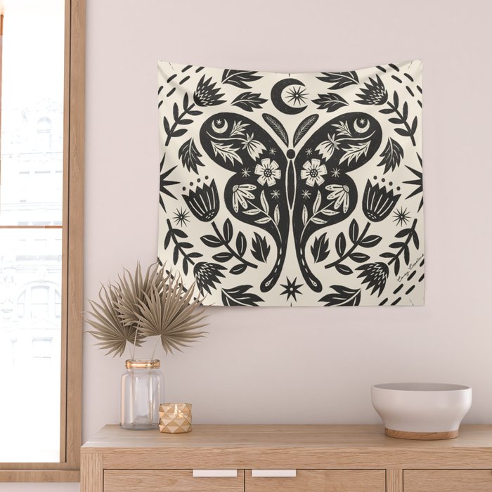 Luna Moth Wall Tapestry Gallery Image 2