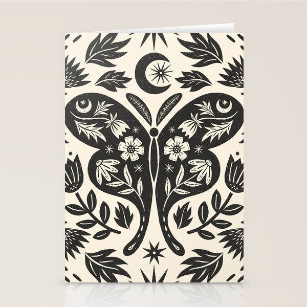 Luna Moth Stationery Card Gallery Image 1