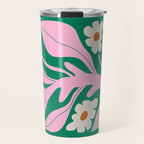 Lavender & Tropical Green: Les Fleurs | Flower Market Color Series 08 Travel Mug Gallery Image 1