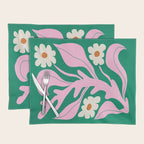 Lavender & Tropical Green: Les Fleurs | Flower Market Color Series 08 Placemat Gallery Image 1
