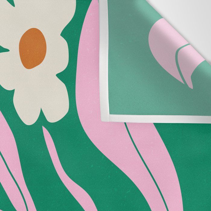 Lavender & Tropical Green: Les Fleurs | Flower Market Color Series 08 Wall Tapestry Gallery Image 3