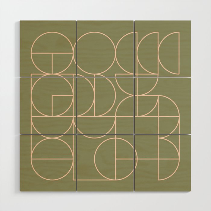 Deco Geometric 08D Wood Wall Art Gallery Image 1