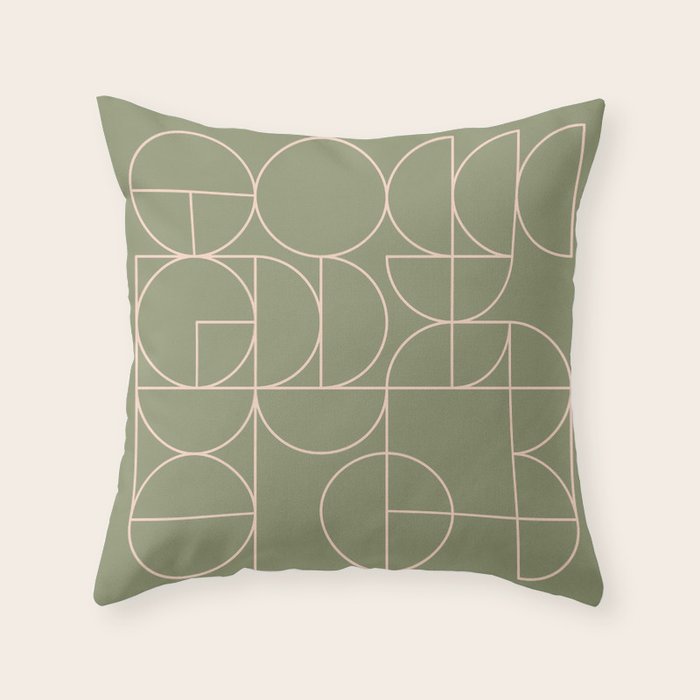 Deco Geometric 08D Throw Pillow Gallery Image 6