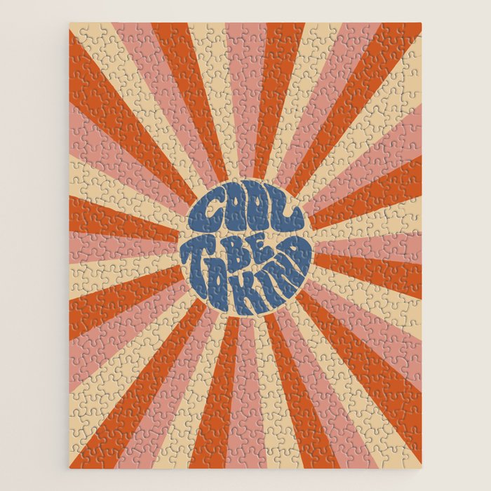 Cool to be Kind - Pink, Red and Blue  Jigsaw Puzzle Gallery Image 1