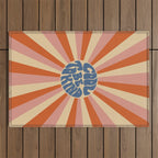 Cool to be Kind - Pink, Red and Blue  Outdoor Rug Gallery Image 1