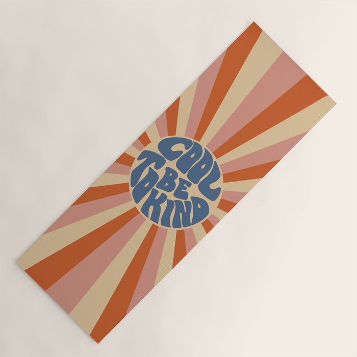Cool to be Kind - Pink, Red and Blue  Yoga Mat Gallery Image 1