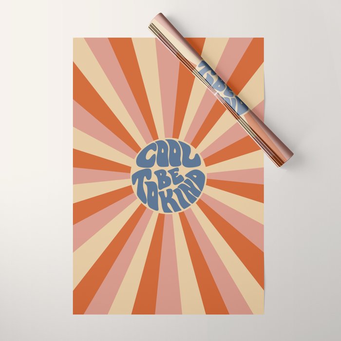 Cool to be Kind - Pink, Red and Blue  Wrapping Paper Gallery Image 1