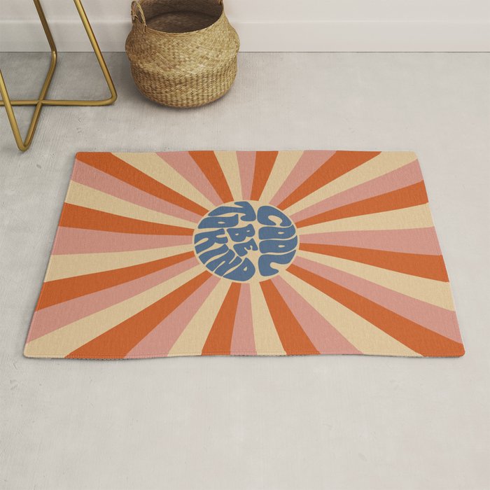 Cool to be Kind - Pink, Red and Blue  Rug Gallery Image 1