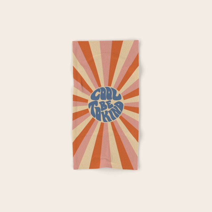 Cool to be Kind - Pink, Red and Blue  Bath Towel Gallery Image 1