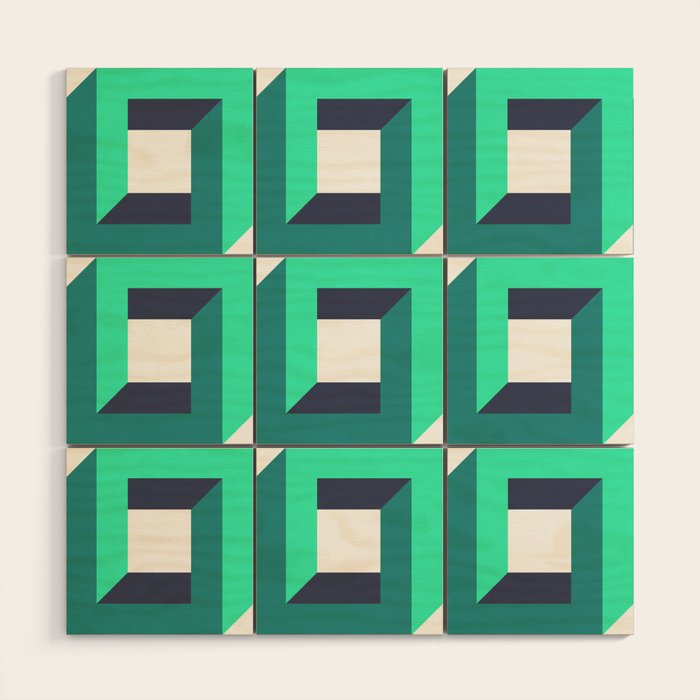 Modern Geometric 74B Wood Wall Art Gallery Image 1