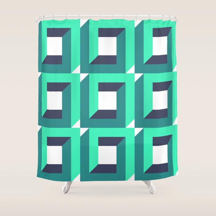 Modern Geometric 74B Shower Curtain Gallery Image 1