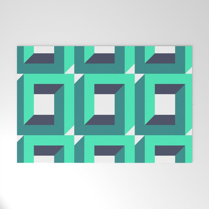 Modern Geometric 74B Welcome Mat Gallery Image 1