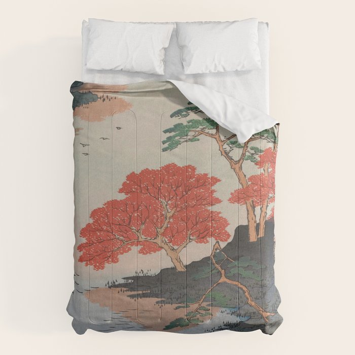 Inside Akiba Shrine Vintage Ukiyo-e Japanese Art Comforter Gallery Image 1