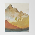 Morning by the mountain stream Throw Blanket Gallery Image 2