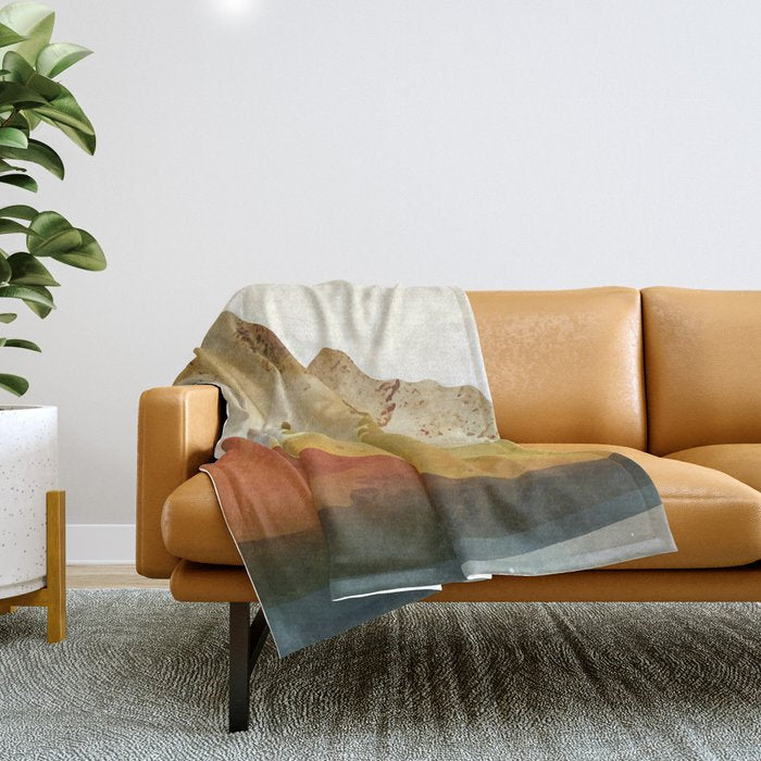 Morning by the mountain stream Throw Blanket Gallery Image 1
