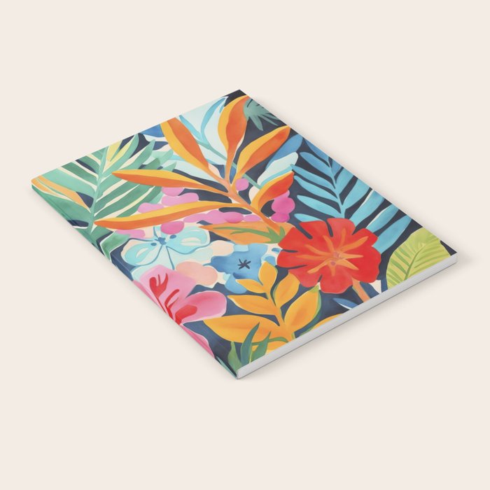 Exotic Garden Escape Multicolor Modern Botanical Art Notebook Gallery Image 2