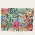 Exotic Garden Escape Multicolor Modern Botanical Art Wall Hanging Gallery Image 1