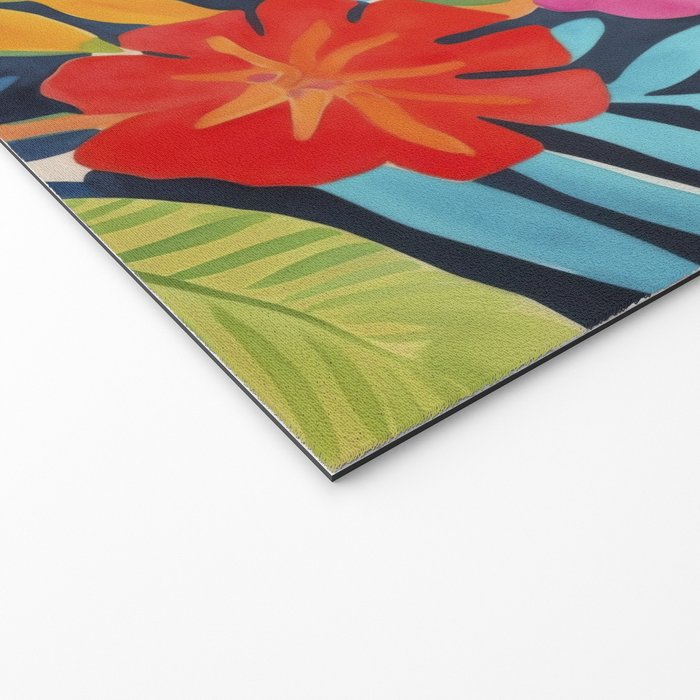 Exotic Garden Escape Multicolor Modern Botanical Art Welcome Mat Gallery Image 2