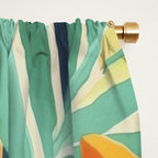 Exotic Garden Escape Multicolor Modern Botanical Art Window Curtain Gallery Image 2