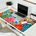 Exotic Garden Escape Multicolor Modern Botanical Art Desk Mat Gallery Image 2