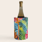 Exotic Garden Escape Multicolor Modern Botanical Art Wine Chiller Gallery Image 2