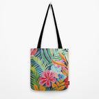 Exotic Garden Escape Multicolor Modern Botanical Art Tote Bag Gallery Image 2