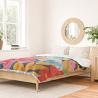 Exotic Garden Escape Multicolor Modern Botanical Art Duvet Cover Gallery Image 2