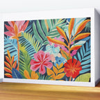 Exotic Garden Escape Multicolor Modern Botanical Art Wall Mural Gallery Image 2