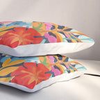 Exotic Garden Escape Multicolor Modern Botanical Art Pillow Sham Gallery Image 3