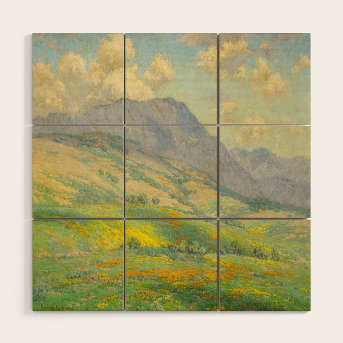 Granville Redmond Hazy Day in Antelope Valley, 1932 Oil Painting Vintage American Art Wood Wall Art Gallery Image 1
