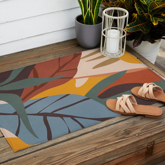 Abstract Art Jungle Outdoor Rug Gallery Image 2