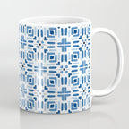 Moroccan patchwork tile - blue Coffee Mug Gallery Image 1