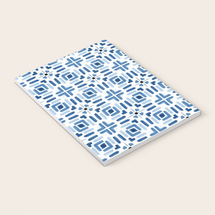 Moroccan patchwork tile - blue Notebook Gallery Image 3