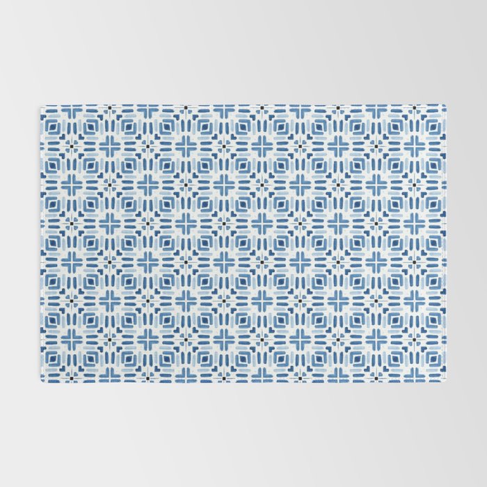 Moroccan patchwork tile - blue Rug Gallery Image 2