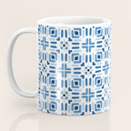 Moroccan patchwork tile - blue Coffee Mug Gallery Image 3