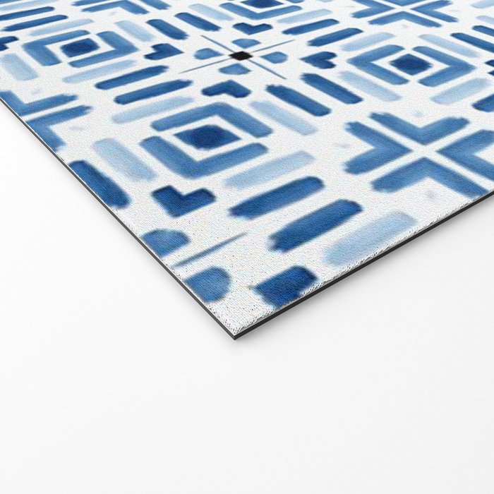 Moroccan patchwork tile - blue Welcome Mat Gallery Image 2